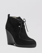 Michael Kors Lace Up Platform Wedge Booties - Beth - Lyst