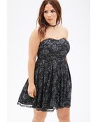 Forever 21 Lace Fit & Flare Dress - Lyst