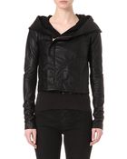 Rick Owens Hooded Biker Jacket - Lyst