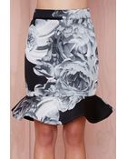 Nasty Gal Blq Basiq Rose Up Scuba Skirt - Lyst