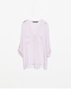 Zara Blouse with Shoulder Detail - Lyst