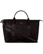 Longchamp Le Pliage Cuir Handbag in Myrtille - Lyst