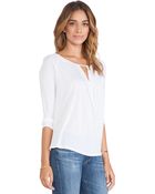 Lanston Drape Key Hole Long Sleeve - Lyst