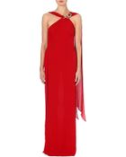 Roberto Cavalli Shoulder-detail Silk Gown - Lyst