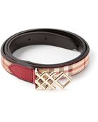 Burberry House Check Belt - Lyst