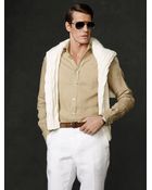 Ralph Lauren Purple Label Linen Aston Sport Shirt - Lyst