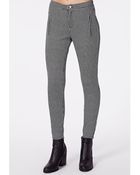 Missguided Becki Dogtooth Skinny Fit Trousers - Lyst