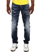 DSquared2 White Lines Slim Jean - Lyst