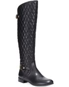 Anne Klein Kyle Quilted Riding Boots - Lyst