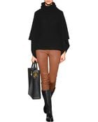 Ralph Lauren Black Label Cashmere Turtleneck Poncho - Lyst