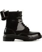 RED Valentino Back Bow Detail Military Boots - Lyst