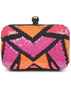 Nicole Miller Patchwork Mini Clutch - Lyst