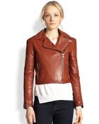 J Brand Aiah Leather Moto Jacket - Lyst