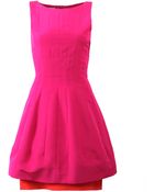 Oscar de la Renta Bateau Neck Stitch Dress - Lyst