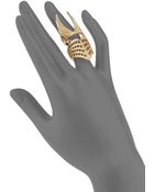 Rachel Rachel Roy Winged Shield Ring - Lyst