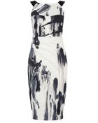 Karen Millen Paint Printed Shift Dress - Lyst