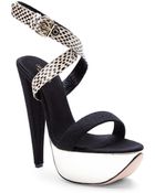 Giambattista Valli Spotted Platform Sandals - Lyst