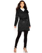 BCBGeneration Quilted-Detail Belted Trench Coat - Lyst