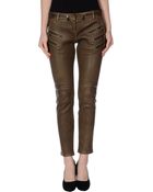 Balmain Leather Trousers - Lyst
