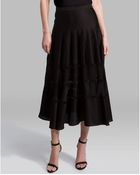 Halston Heritage Maxi Skirt Voile Lace Inset - Lyst