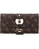 Guess Confidential Logo File Clutch Wallet - Lyst