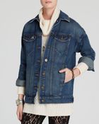 Free People Jacket - Long Denim - Lyst