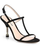 Miu Miu Strappy Satin Sandals - Lyst