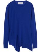 Stella McCartney Asymmetric Wool And Silk-Blend Sweater - Lyst