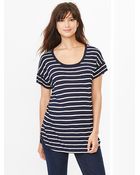 Gap Fluid Stripe Shirttail Tee - Lyst