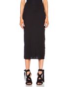 Vince Seamed Wrap Modalblend Skirt - Lyst