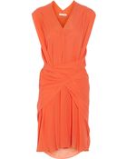 See By Chloé Draped Silk-Georgette Dress - Lyst