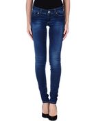 S.o.s By Orza Studio Denim Trousers - Lyst