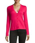 Michael Kors Cashmere Long-Sleeve Cardigan - Lyst
