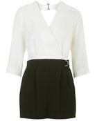 Topshop Petite D-Ring Playsuit - Lyst