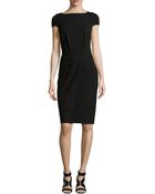 Michael Kors Draped Cap-Sleeve Dress - Lyst