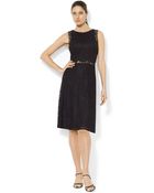 Lauren by Ralph Lauren Illusionwaist Lace Dress - Lyst