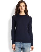 Equipment Pearl Lace-Back Wool Sweater - Lyst