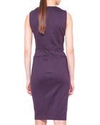 Akris Punto Sleeveless Zipper-Trim Jersey Dress - Lyst