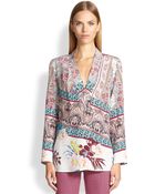 Etro Paisley-print Silk Blouse - Lyst