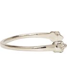 Alexander McQueen Silver Twin Skull Bracelet - Lyst