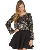 Akira Still Believe Sequin Top - Lyst