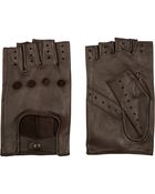 Agnelle Leather Fingerless Gloves - Lyst