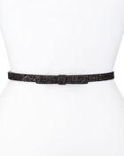 Kate Spade Skinny Glitter Bow Belt - Lyst