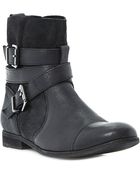 Dune Poot Buckle-Detail Leather Boots - Lyst