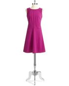 Ivanka Trump Textured Fit And Flare Dress - Lyst