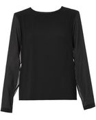 Rag & Bone Harper Crepe and Chiffon Top - Lyst