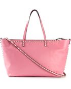 Valentino Garavani Rockstud Leather Tote - Lyst