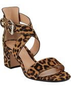 Gianvito Rossi Leopard Crisscross Ankle-Strap Sandals - Lyst