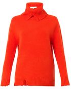 Vanessa Bruno Bourrache Distressed Wool Sweater - Lyst