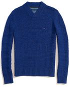 Tommy Hilfiger V Neck Shawl Sweater - Lyst